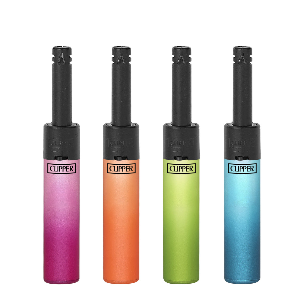 New Clipper Mini Tube Lighter Metallic Gradient 10 (24pcs/display)