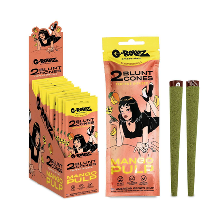 G-Rollz | 2x 'Mango Pulp' Terpene-infused Pre-rolled Hemp Cones USA (12 pack)