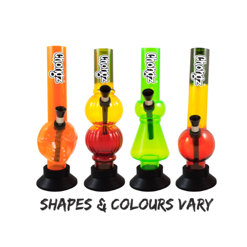 Chongz “Mike S” Mini Acrylic Bong – shapes & colours vary