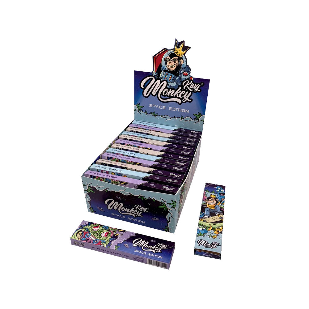 Monkey-King-King-Size-Slim-Rolling-Papers-+-Tips-Space-Edition