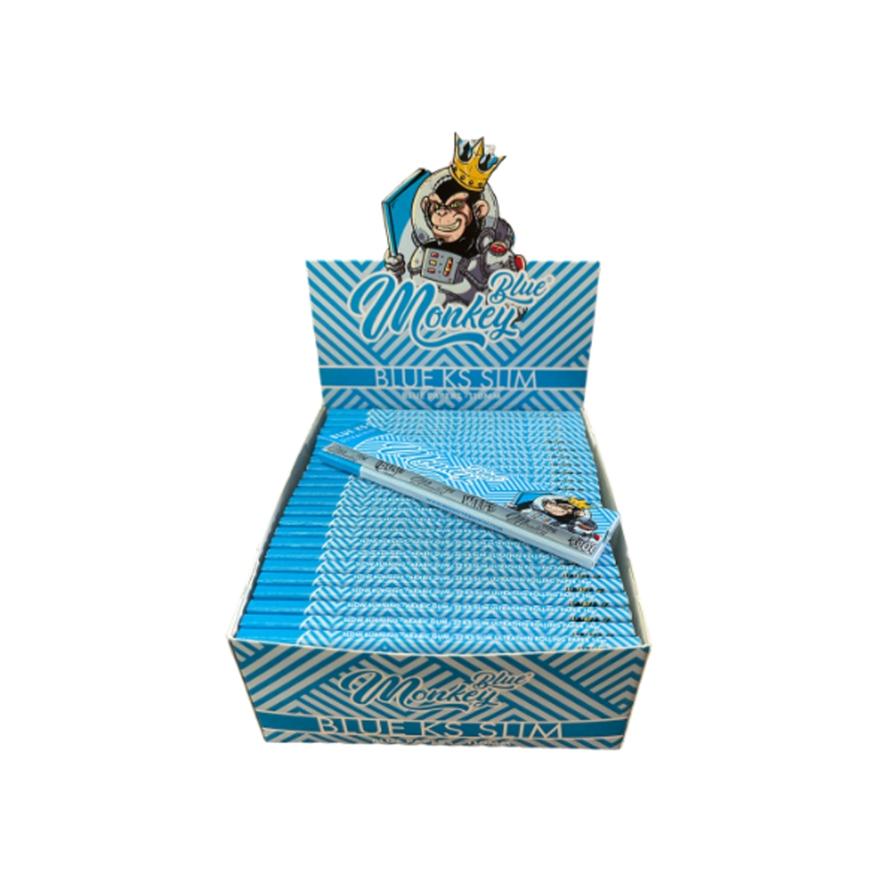 Clearance Monkey King Ultra Thin Rolling Papers Blue 50 pack