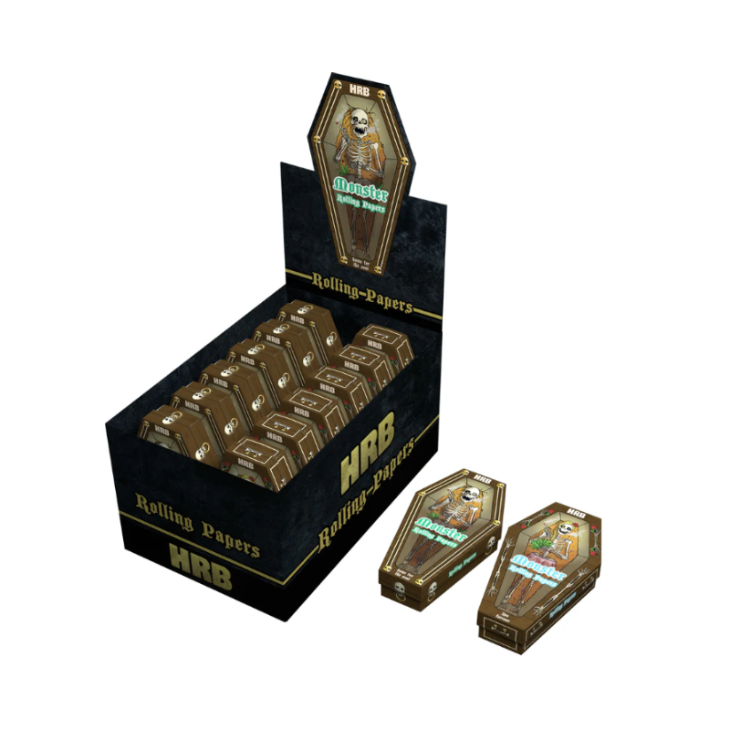 Monster Coffin Kingsize Rolling Paper Rolling Tray + Tips (KSS + rolling tray)