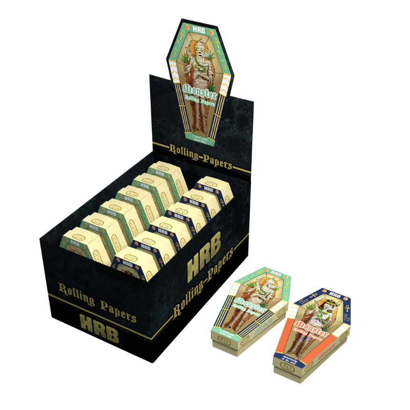 Monster Coffin Kingsize Rolling Paper Rolling Tray + Tips (KSS + rolling tray)