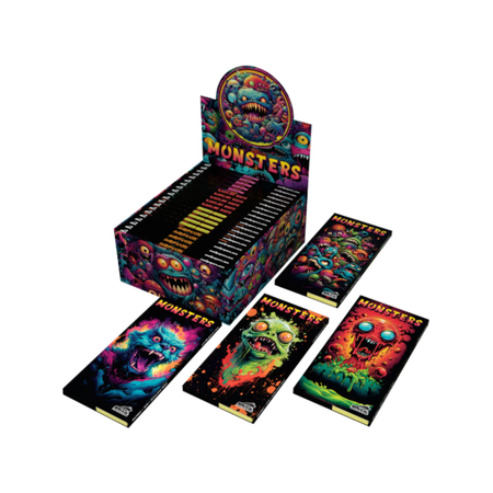 Monsters Kingsize Rolling Paper Rolling Tray + Tips (KSS + rolling tray)