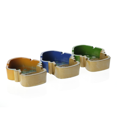 POLYSTONE ASHTRAYS - MUSHROOM MIXED COLORS 6PCS in Display Box SS-1603