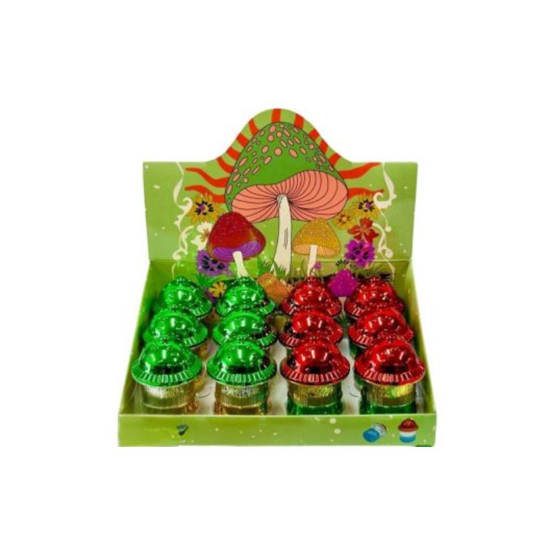 SINGLE Rainbow Mushroom Grinder Assorted Colours x 1