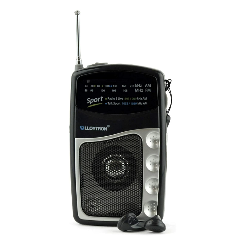 Lloytron Entertainer N2201BK Portable FM/AM Radio & Earphones