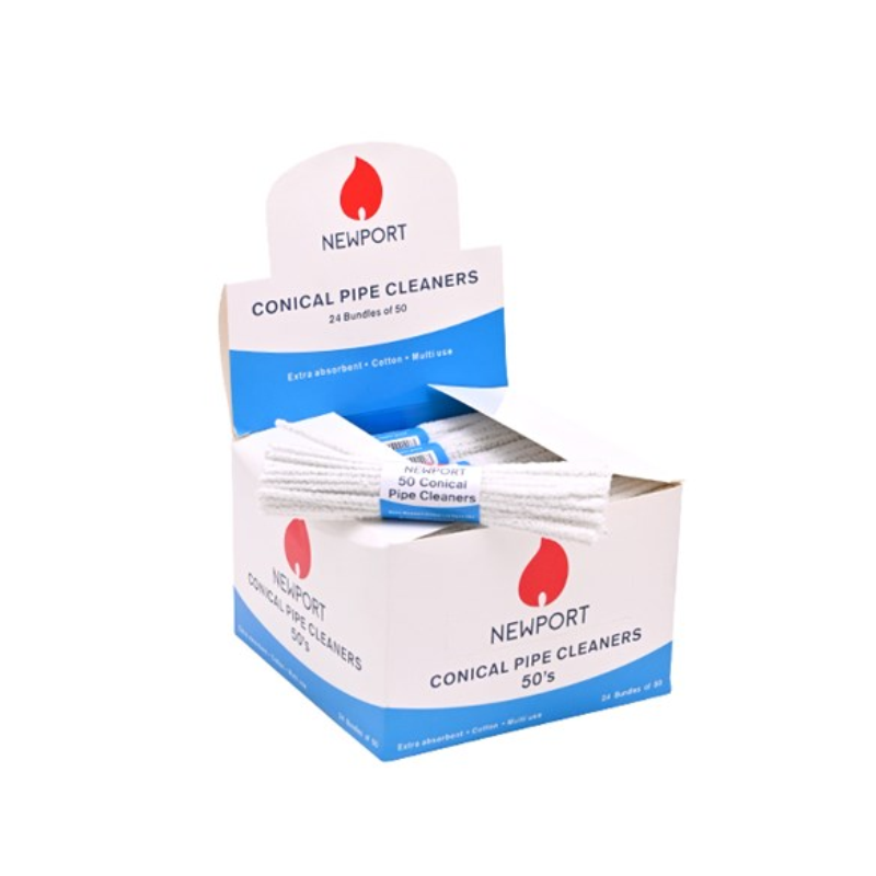 Newport White Pipe Cleaners For Multi-Purpose Cotton Conical 1 x 50 Sticks accessory