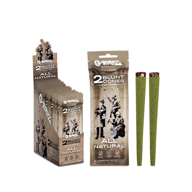 G-Rollz All Natural Terpene infused Pre-rolled Hemp Cones USA (12 pack)