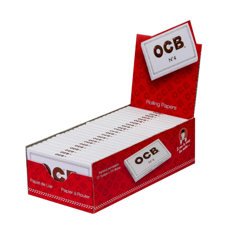 OCB No.4 Single Wide White Papers (25 Booklets)
