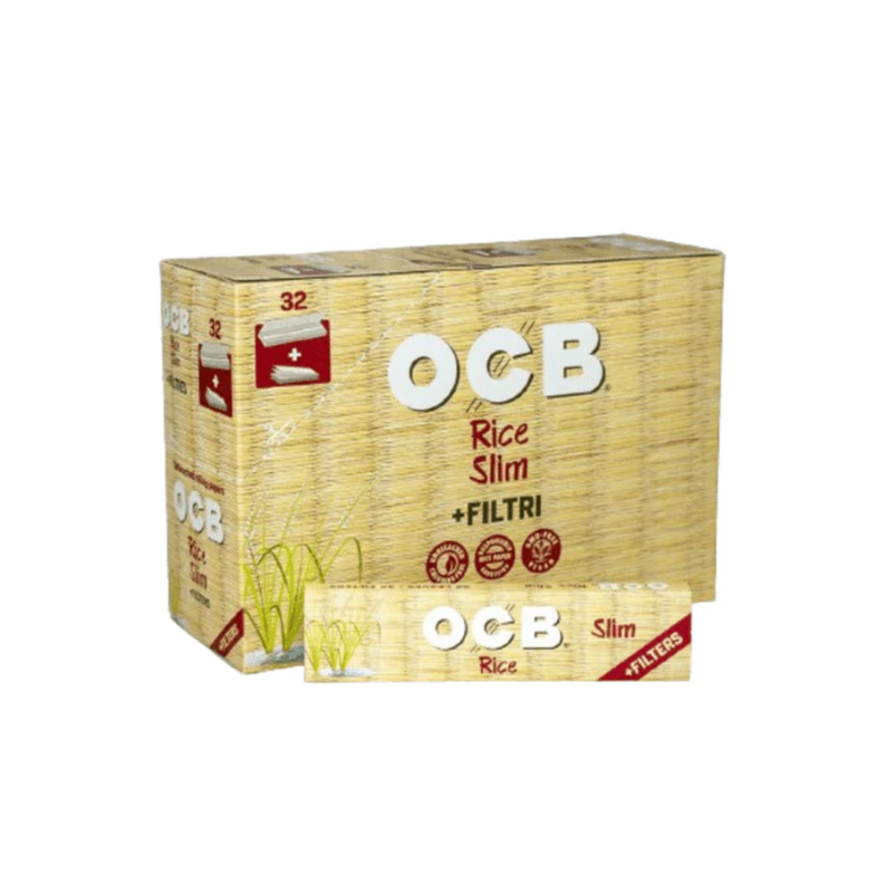 OCB Rice Connoisseur King Size Slim Rolling Papers+Tips