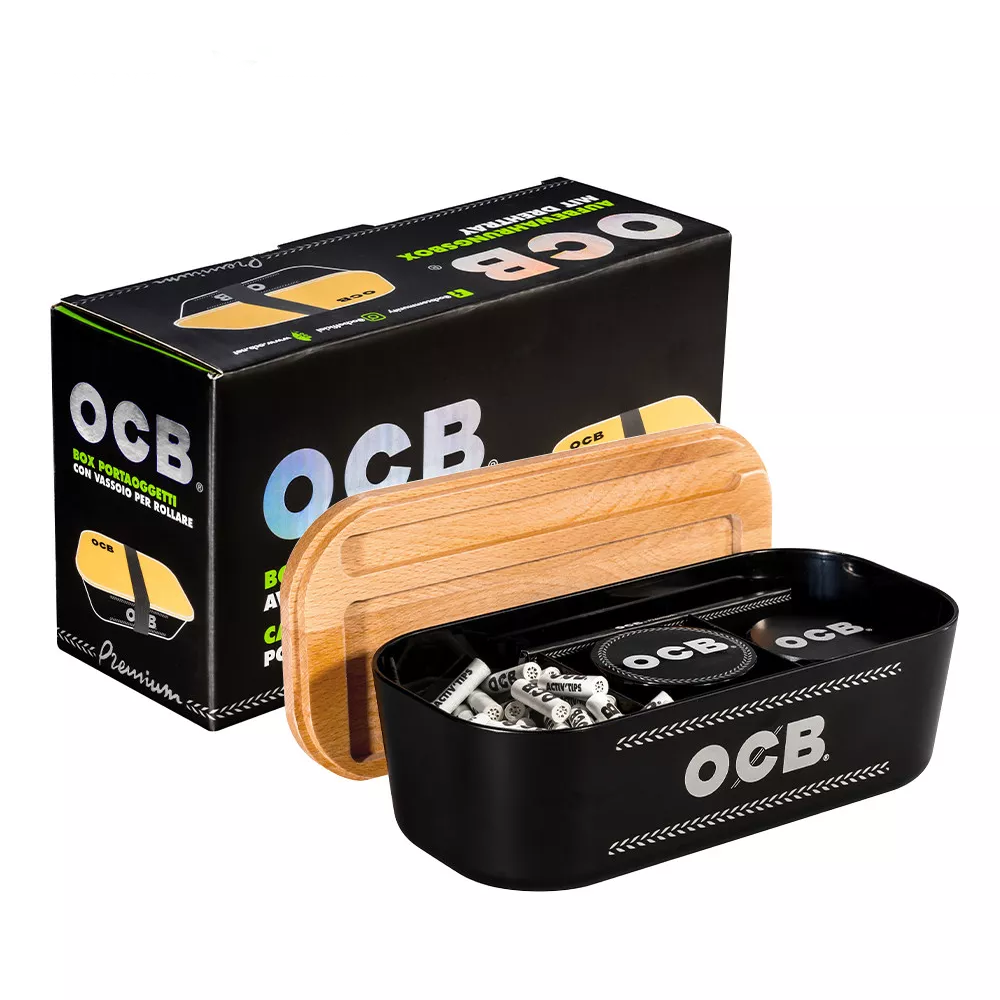 OCB Storage Box With Lid Rolling Tray (empty) x 1
