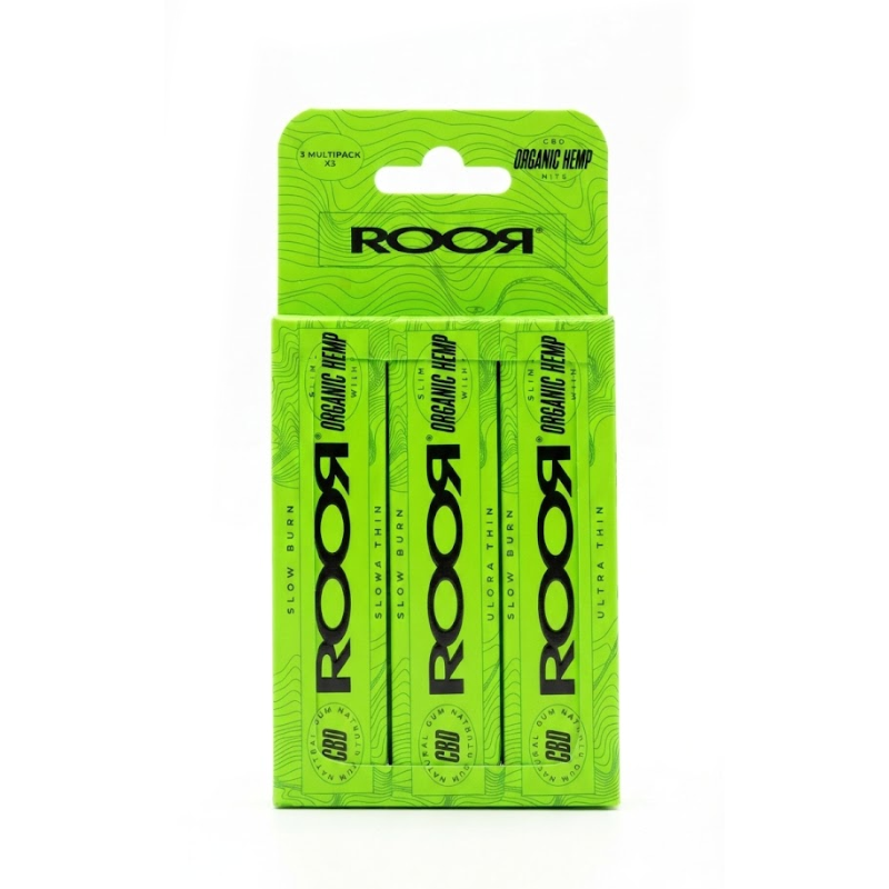 Clearance Crazy Price ROOR Organic Hemp Slim Rolling Papers – Multipack 20 x 3pck (60 packs of paper)