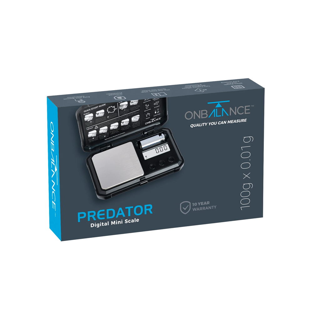 PR-100-BK On Balance PREDATOR Pocket Scale - Black 100g x 0.01g