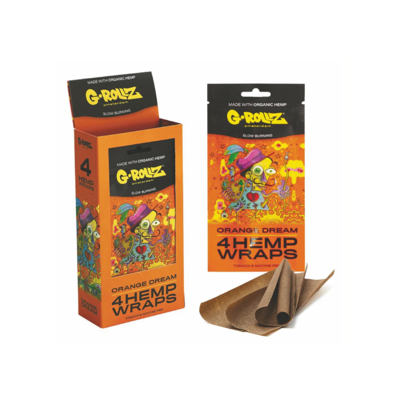 G-ROLLZG ORANGE DREAM HEMP WRAPS 15×4S