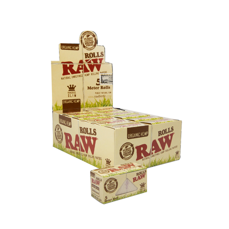 RAW Organic King Size Rolls 5 Meters 24 pack