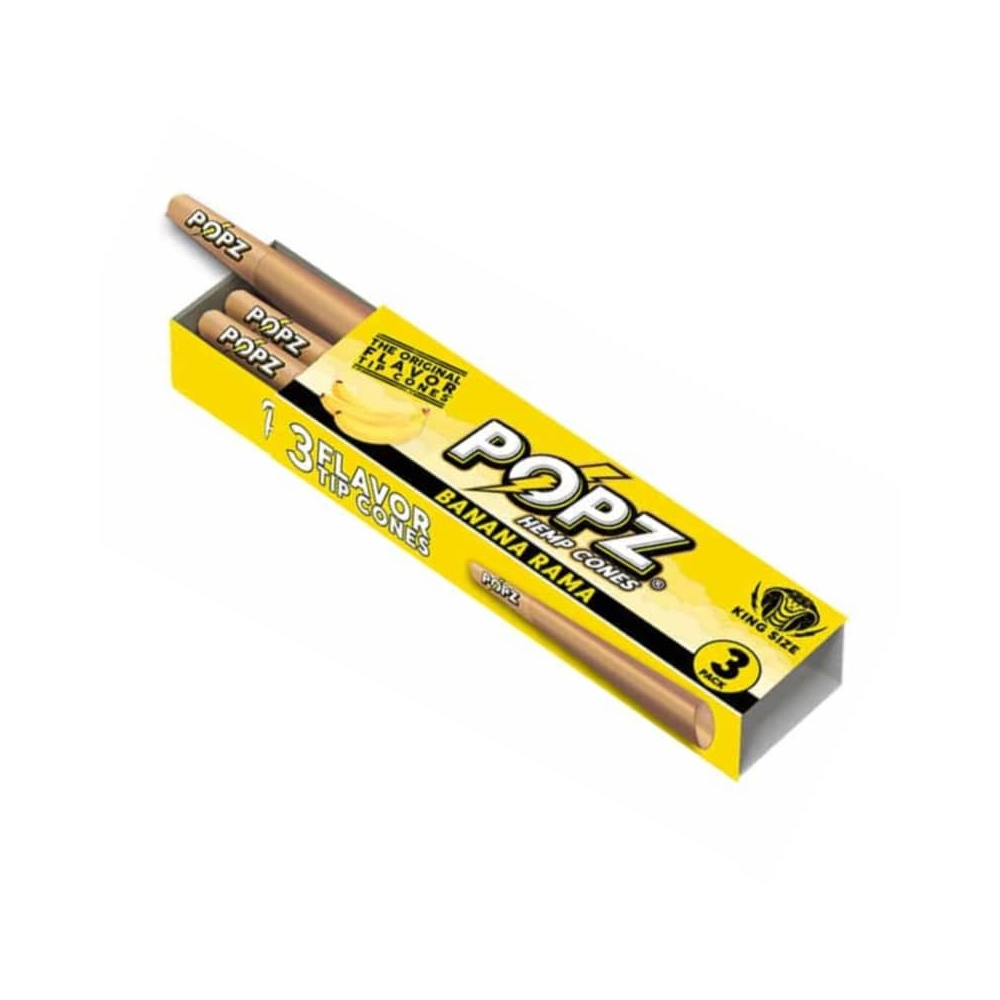 POPZ Banana Rama Flavoured Hemp Cones 3 Pack x 12