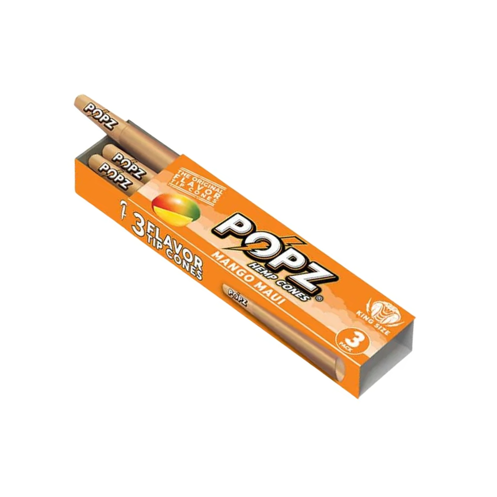 POPZ  Mango Mui Flavoured Hemp Cones 3 Pack x 12