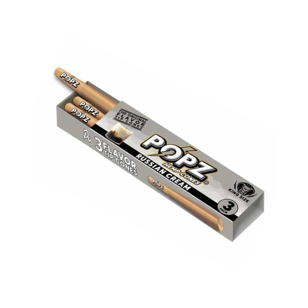 POPZ  Russian Cream Flavoured Hemp Cones 3 Pack x 12