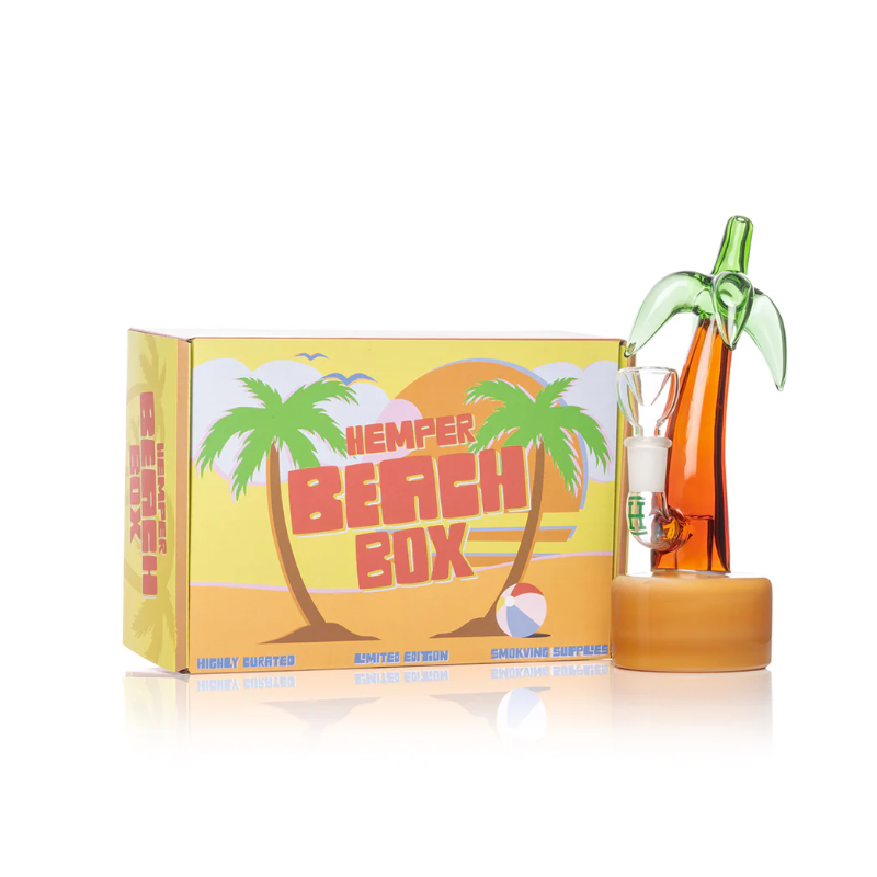 Hemper Palm Tree Glass Bong 7"