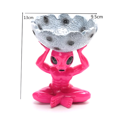 Resin Ashtray boxed - Pink Alien Design