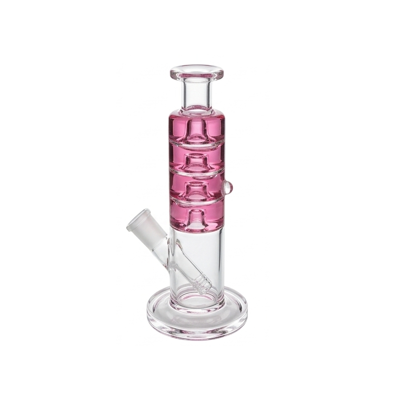 Exclusive Freezable Glycerin Coil Glass Pink Water Pipe Bong 6 inch SS-4611