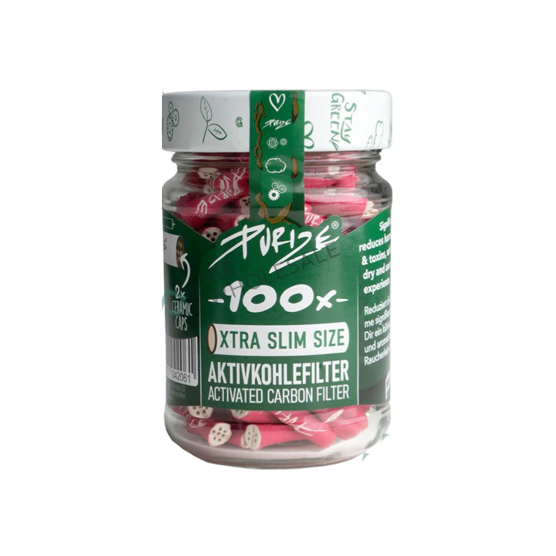 PURIZE® Glass I XTRA Slim Size 100 Jar Pink 6mm