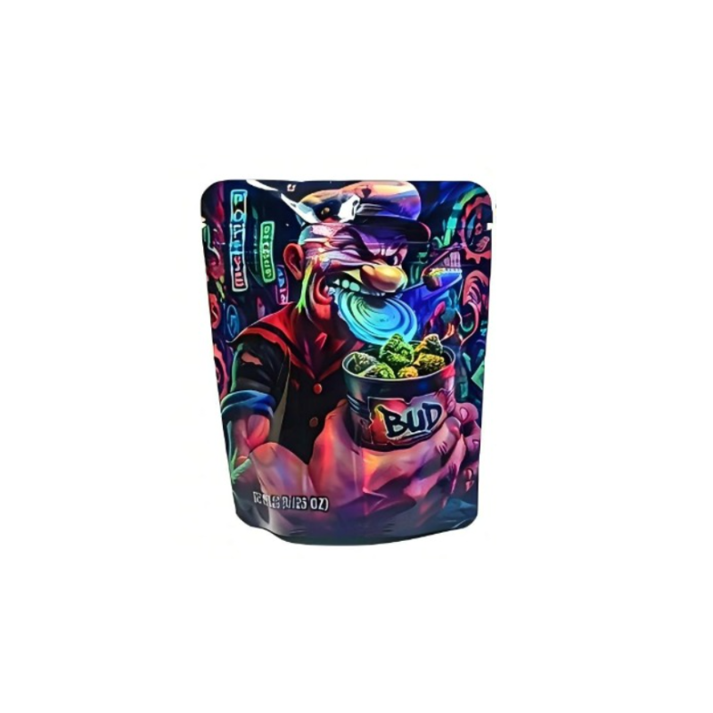 3.5g Popeye Design Mylar Bags x 100 bags (1 pack) SS-1011