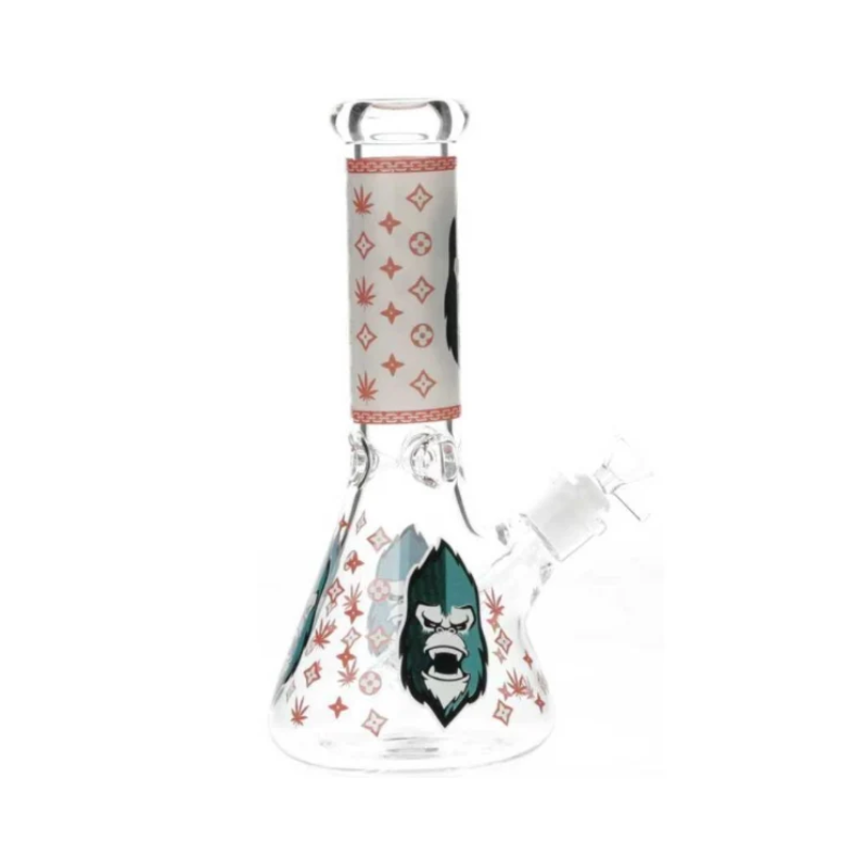 Glass Gorilla Red Glow in Dark Beaker Bong 7mm-30cm Water Pipe Boxed