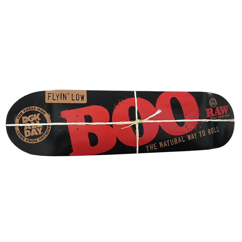Super Exclusive RAW Boo Johnson Black Skate Deck Board 8.25
