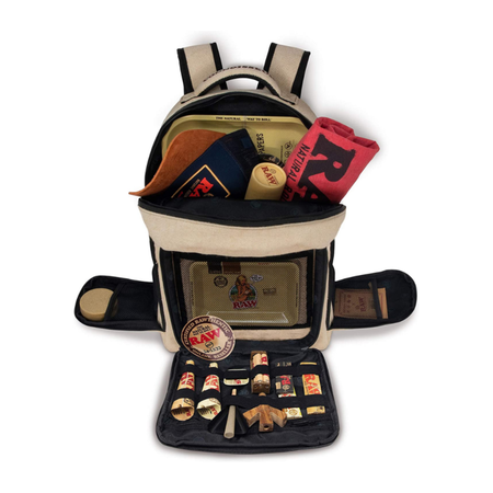 RAW Burlap Backpack | Smell Proof 6-Layer Design W/ Double Zippers Accessory