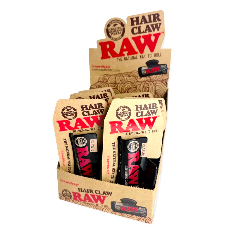Exclusive RAW Pearl Hair Claw Black x 6 (1 display)