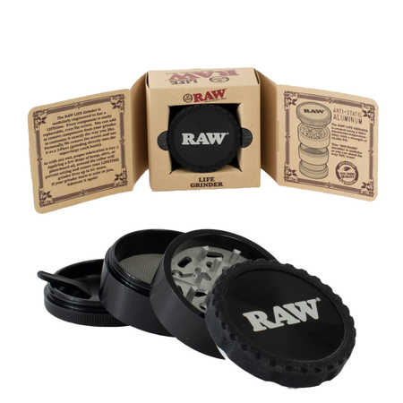 Exclusive RAW 4-Piece Life Grinder - Clear Body Black