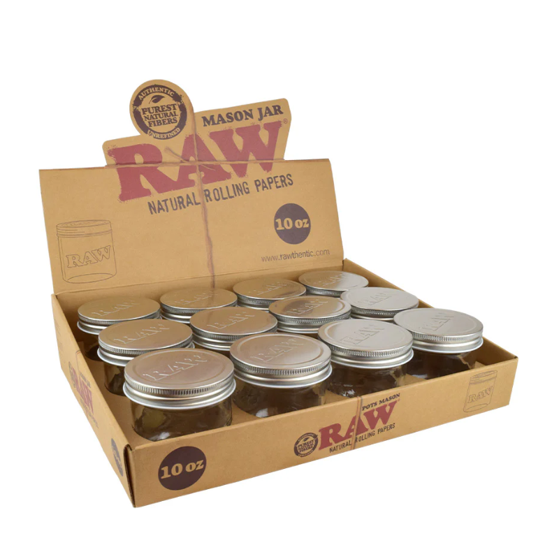 RAW Mason Jars with Tin Lid 10oz 295ml x 12