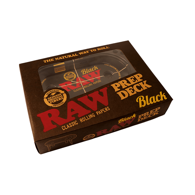 RAW Black Prep Deck – Rolling Tray & Storage Station Accessory