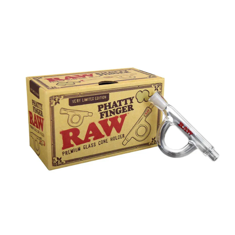 Exclusive RAW Phatty Finger Glass Cone Holder