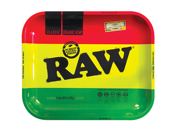 RAW Rasta Rolling Tray Large 13.4 x 10.9