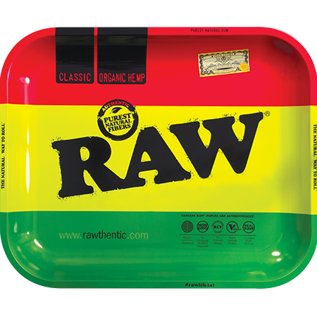 RAW Rasta Rolling Tray Large 13.4 x 10.9