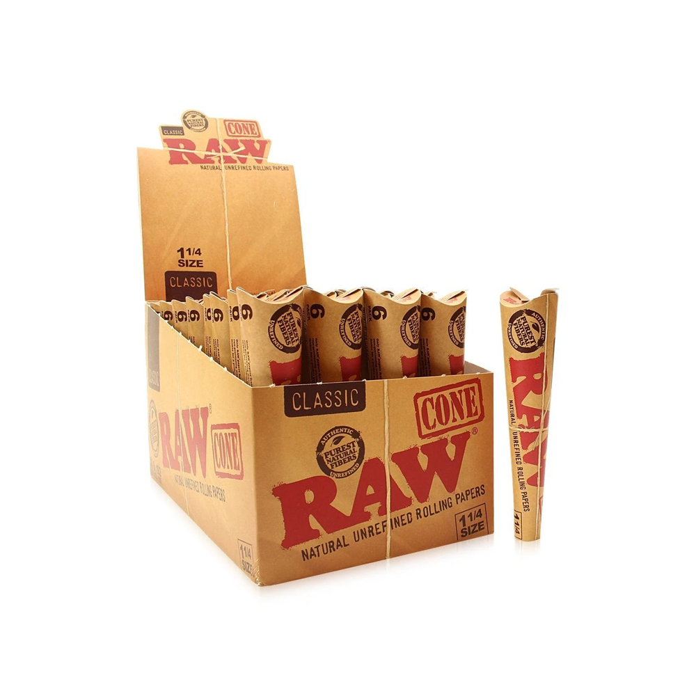 RAW Classic 1 1/4 Size Pre Rolled Cones 6 Pack