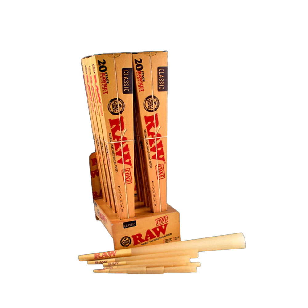 Raw Pre -Rolled Cones 20 Stage Rawket