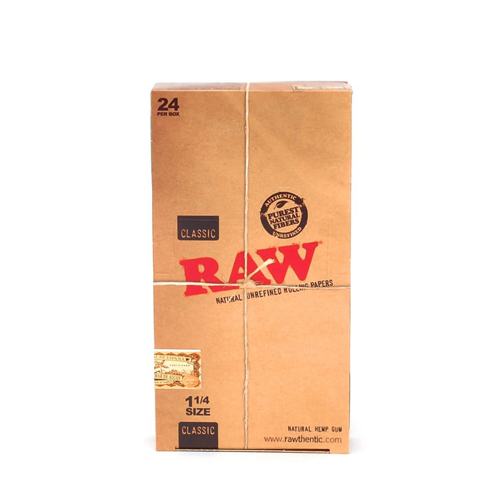RAW 1 1-4 Size Classic Rolling Papers 24/Box