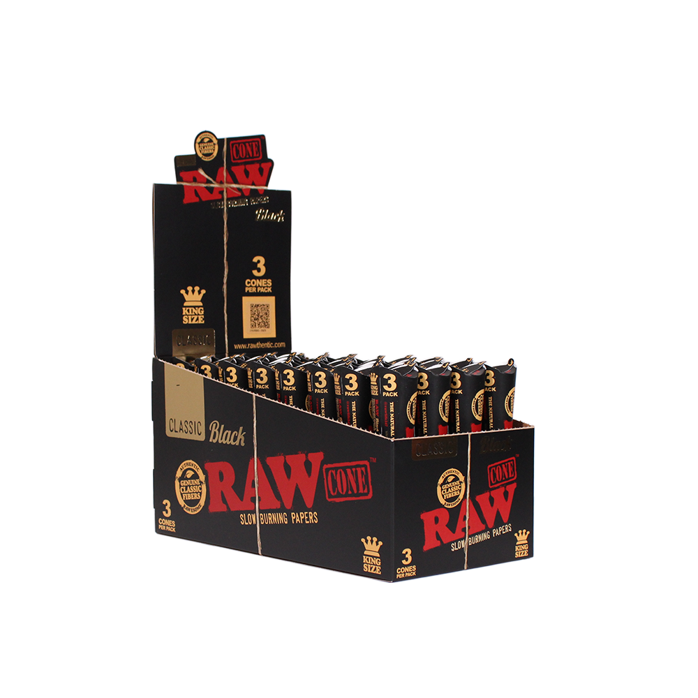 RAW Black Cones King Size 3 Pack