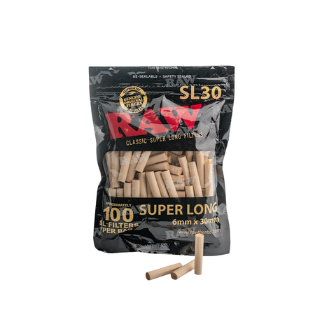 Raw-Black-SL30-Super-Long-Filter-6mm-100-Pcs
