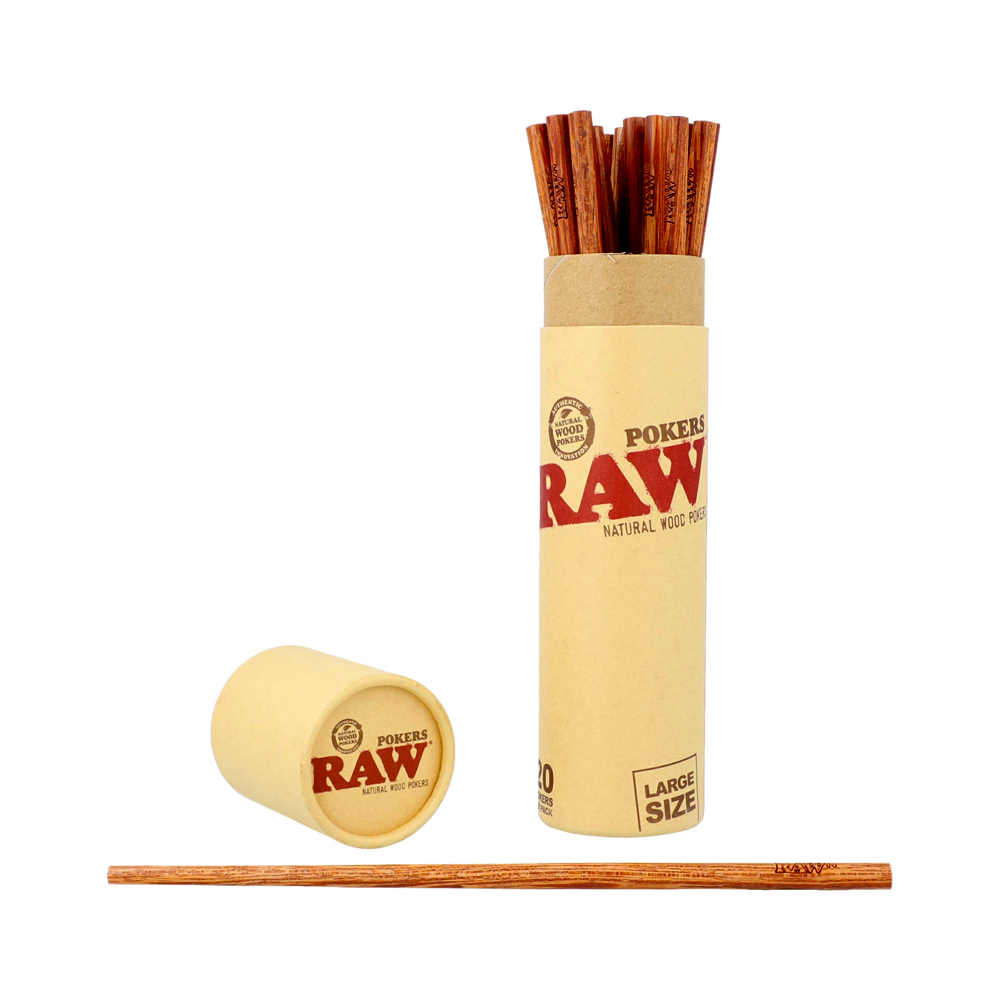 Raw Large Poker Wooden Stick Accessory x 12