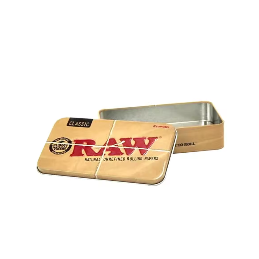 Raw Brown 2oz Metal Tin Accessory x 1