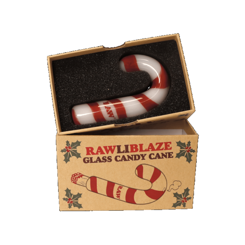Raw Glass Candy Cane Cone holder 1 pc