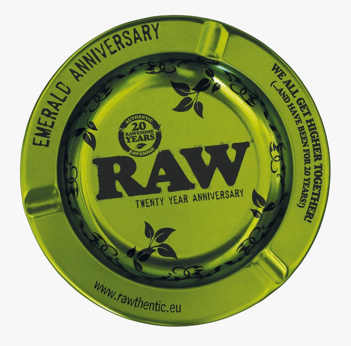 RAW® EMERALD METAL ASHTRAY 20TH ANNIVERSARY