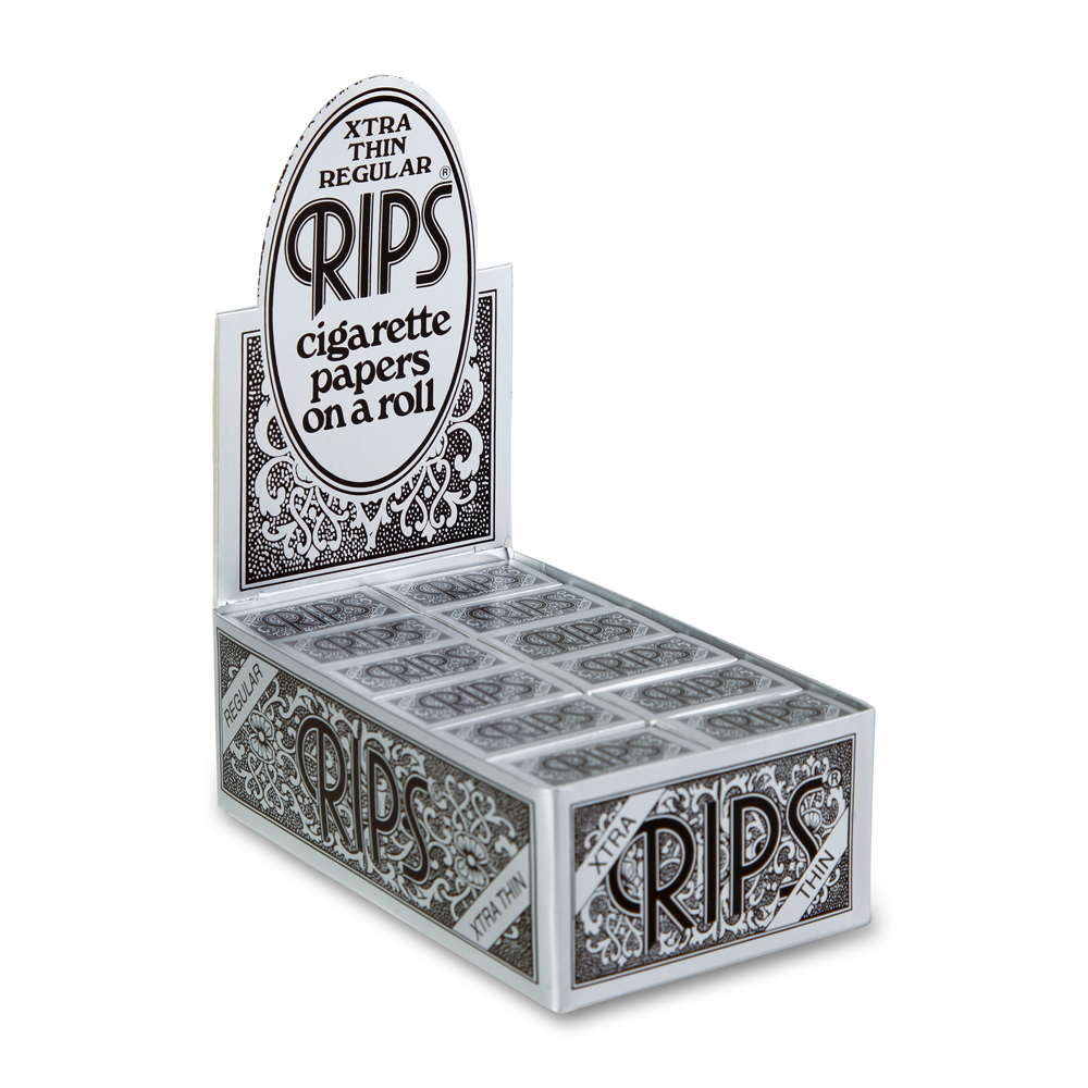 Rips Black Xtra Thin Regular Rolling Paper 24 Rolls