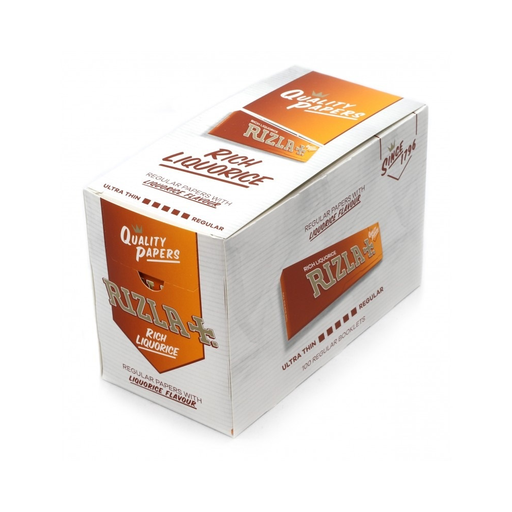 Rizla Liquorice Regular Size Cigarette Rolling Papers Pack 100