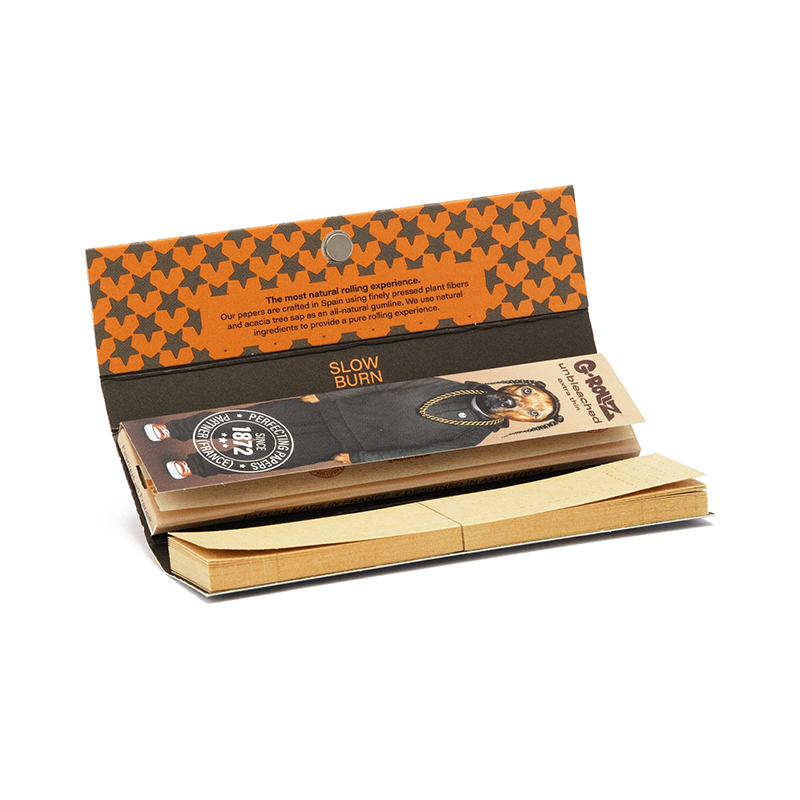 G-Rollz | 'Rap' 50 King Size Unbleached Papers + Tips (20 Booklets Display)